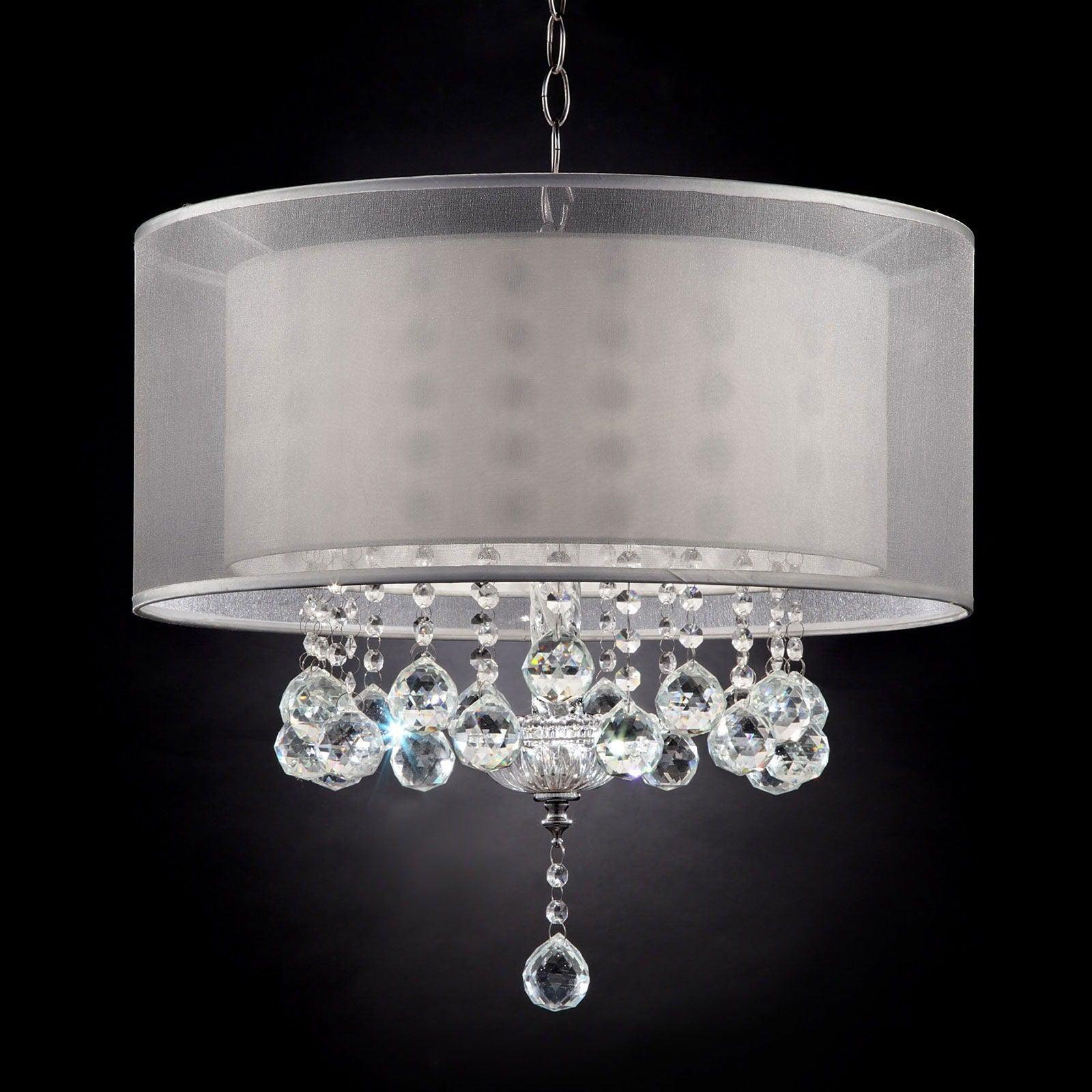 Furniture of America - 19" Height Ceiling Lamp - Hanging Crystal - 5th Avenue Furniture