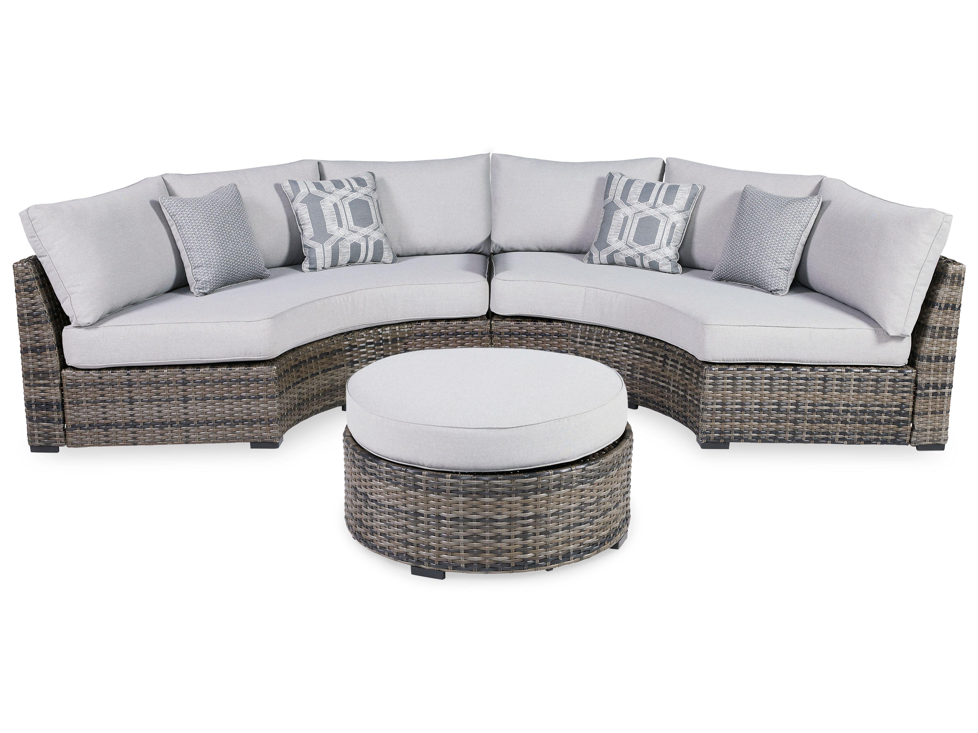 Signature Design by Ashley® - Harbor Court - Dark Gray - 3 Pc. - Sectional Lounge Set - 5th Avenue Furniture