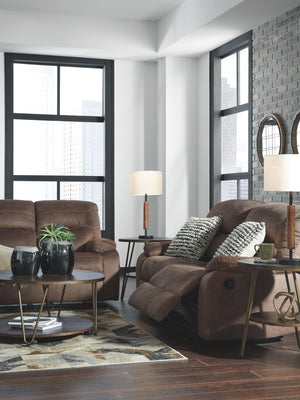 Signature Design by Ashley® - Bolzano - Coffee - 2 Pc. - Reclining Sofa, Loveseat - 5th Avenue Furniture
