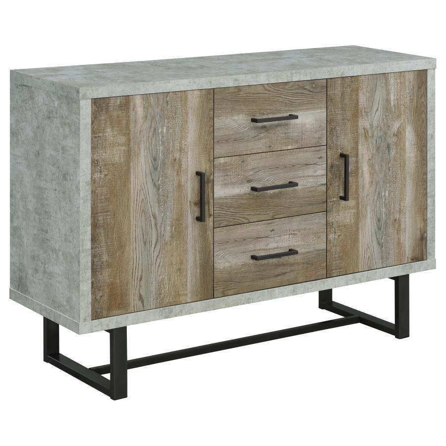 CoasterEssence - Abelardo - 3-Drawer Accent Cabinet - Weathered Oak And Cement - 5th Avenue Furniture