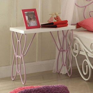 ACME - Priya II - Nightstand - White & Light Purple - 5th Avenue Furniture