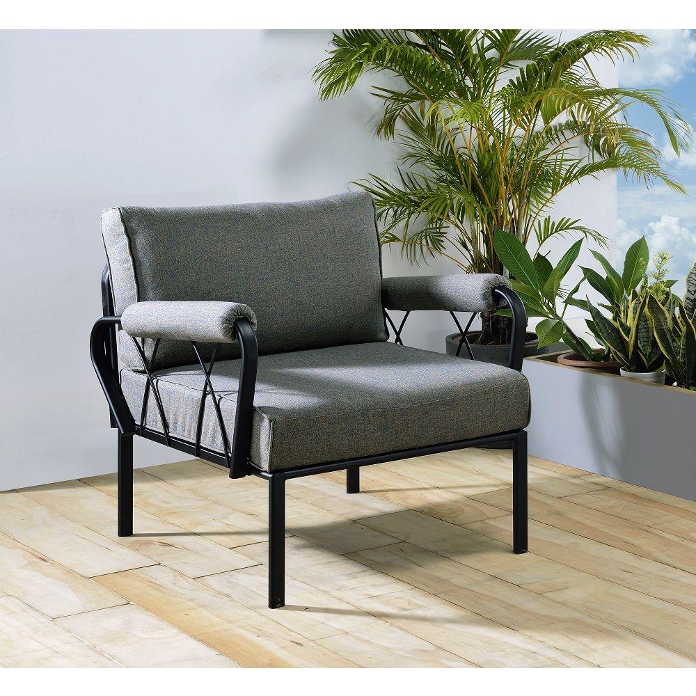 ACME - Rajni - Patio-Arm Chair - Antique White Finish - 5th Avenue Furniture
