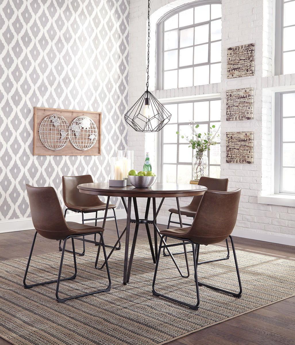 Signature Design by Ashley® - Centiar - Round Dining Table Set - 5th Avenue Furniture