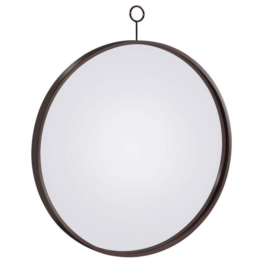 CoasterEveryday - Gwyneth - Round Wall Mirror - Black Nickel - 5th Avenue Furniture