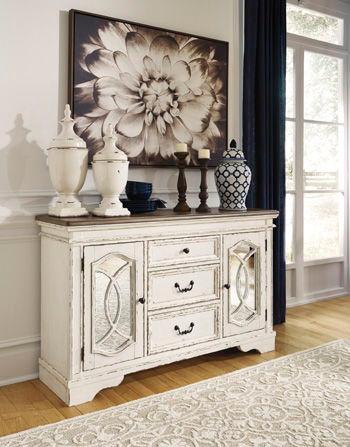 Ashley Furniture - Realyn - Chipped White - Dining Room Server - 5th Avenue Furniture
