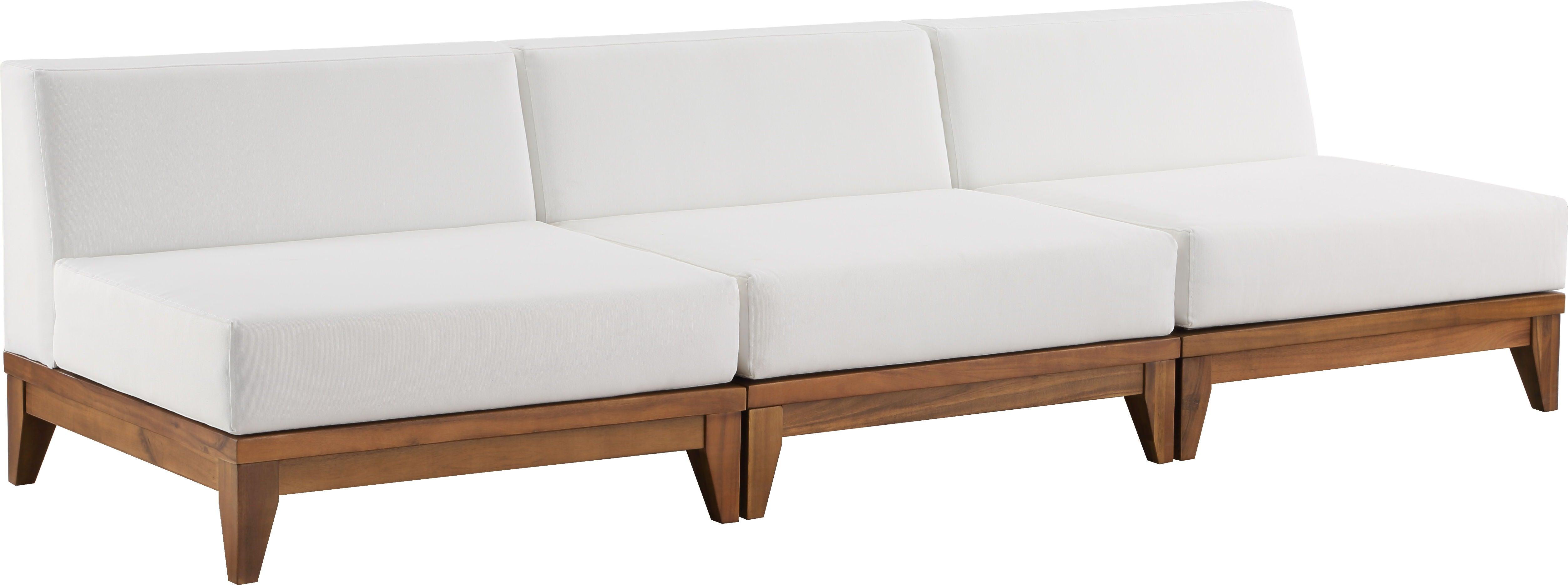 Meridian Furniture - Rio - Modular Sofa - Off White - Wood - 5th Avenue Furniture