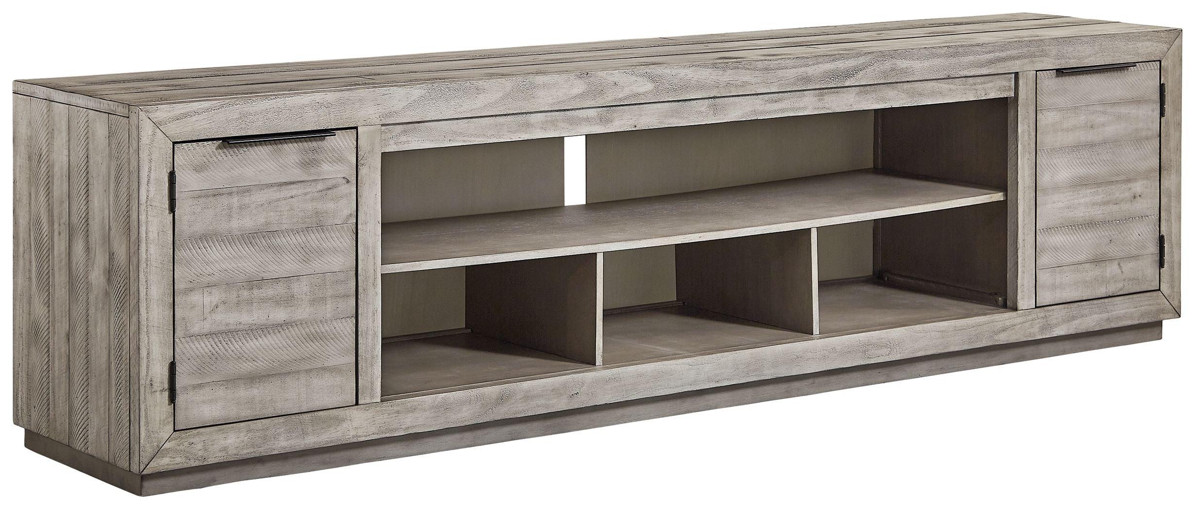 Signature Design by Ashley® - Naydell - Gray - Xl TV Stand W/Fireplace Option - 5th Avenue Furniture