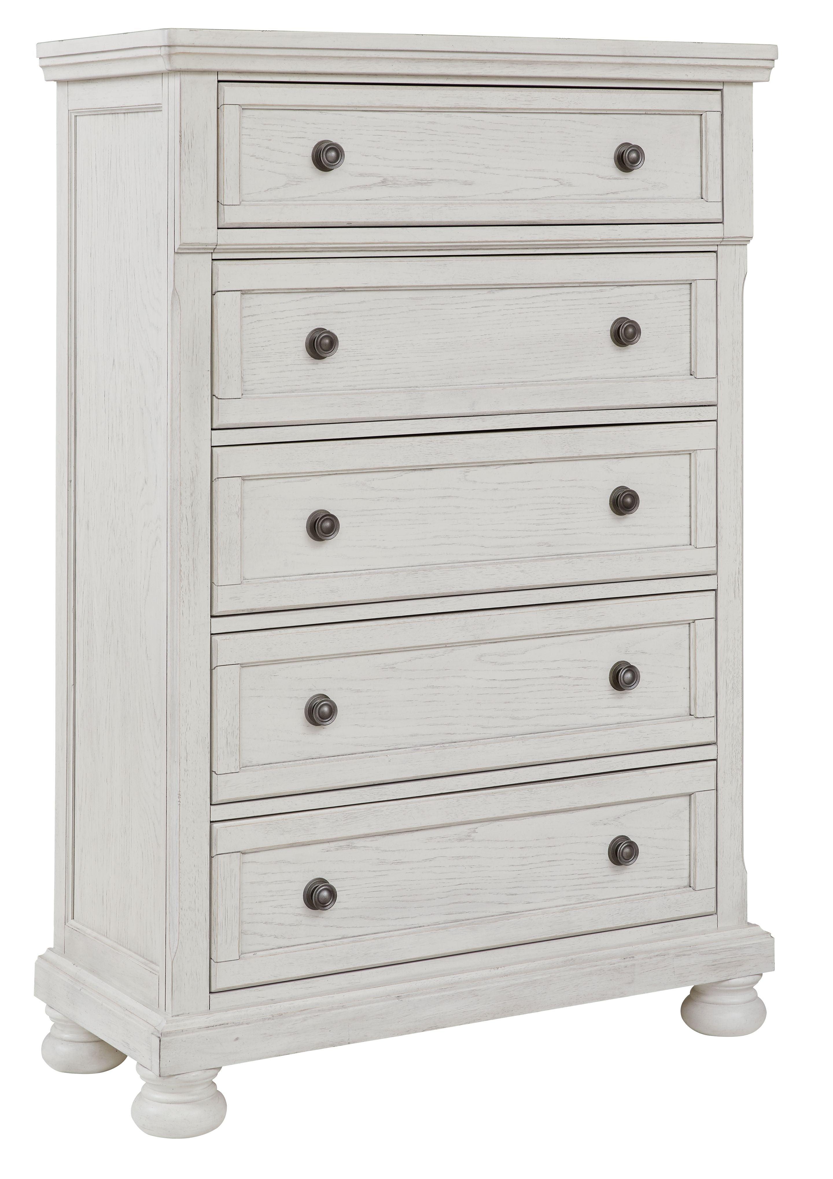Signature Design by Ashley® - Robbinsdale - Antique White - Five Drawer Chest - 5th Avenue Furniture