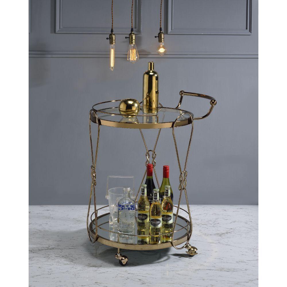 ACME - Zekera - Serving Cart - Champagne - 5th Avenue Furniture