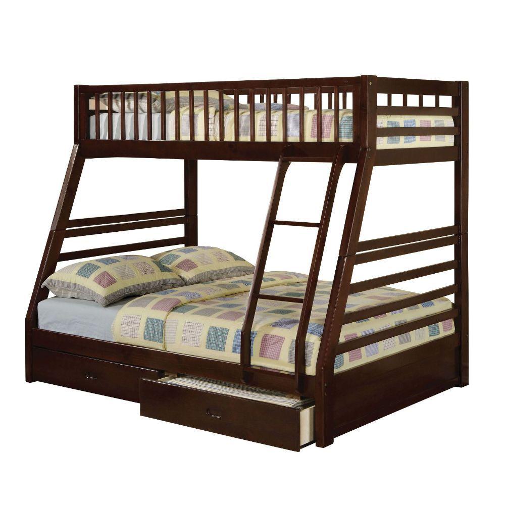 ACME - Jason - Twin Over Full Bunk Bed With 2 Drawers - Dark Brown - 79" - 5th Avenue Furniture