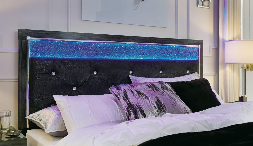 Signature Design by Ashley® - Kaydell - Uph Panel Headboard - Glitter Details - 5th Avenue Furniture