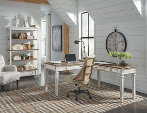 Signature Design by Ashley® - Realyn - White / Brown - Home Office L Shaped Desk - 5th Avenue Furniture