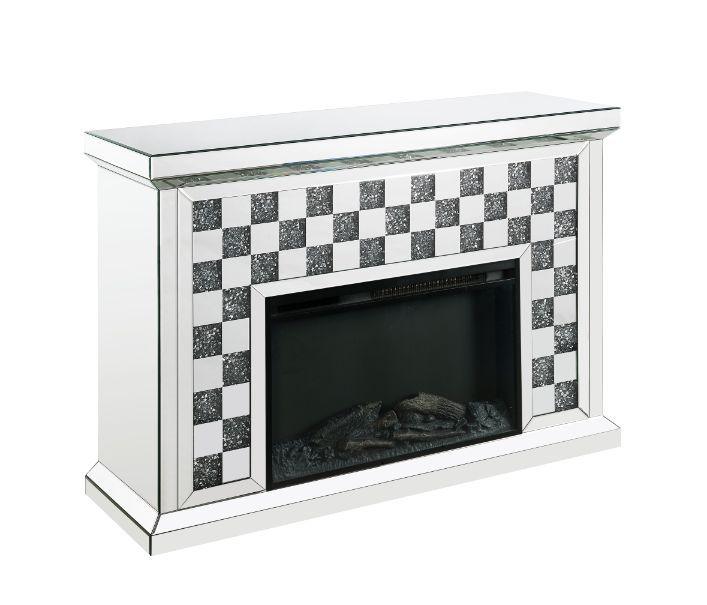 ACME - Noralie - Fireplace - Mirrored - 5th Avenue Furniture