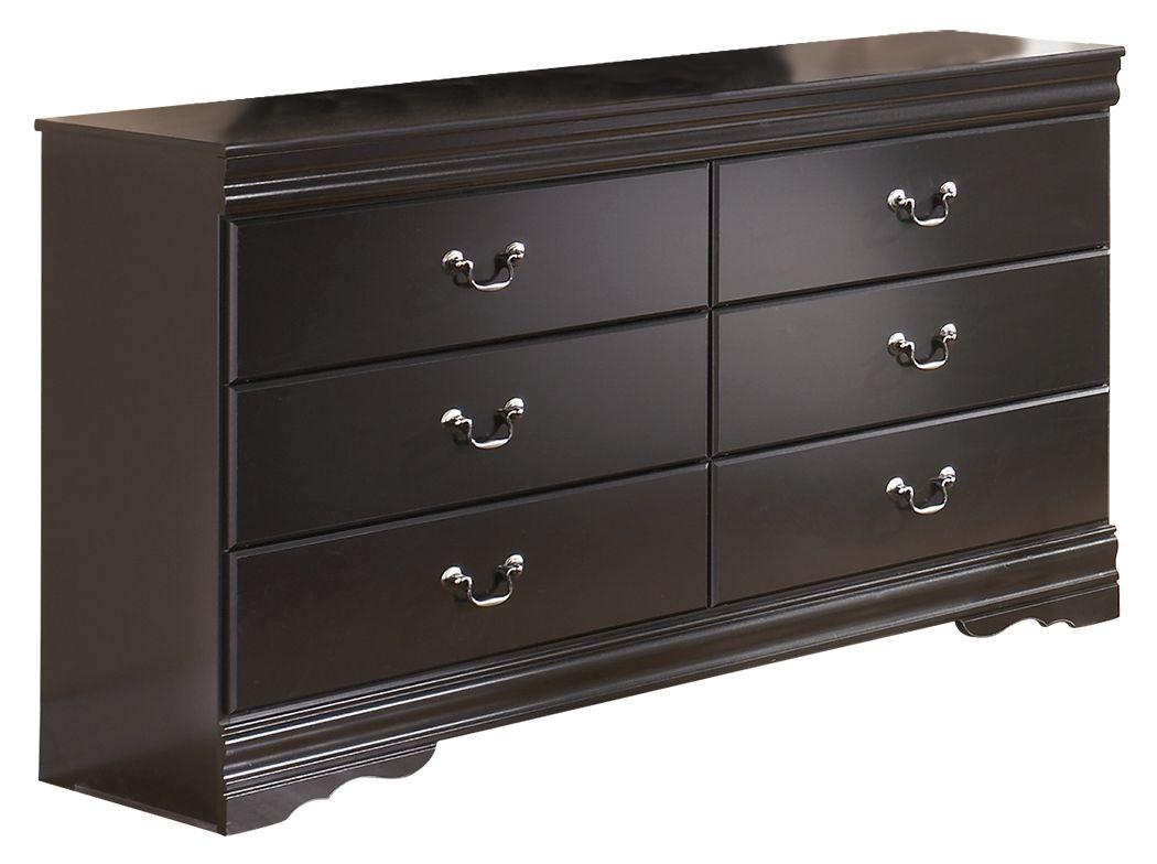 Ashley Furniture - Huey - Black - Six Drawer Dresser - 5th Avenue Furniture