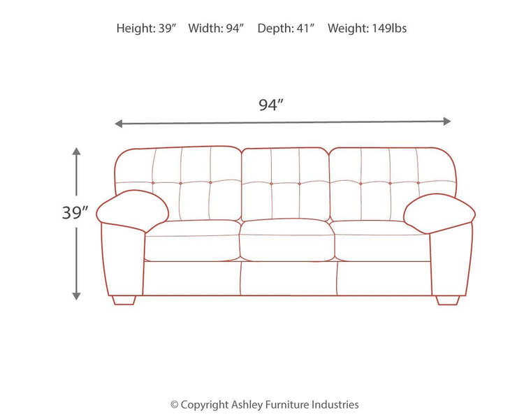 Ashley Furniture - Accrington - Stationary Sofa - 5th Avenue Furniture