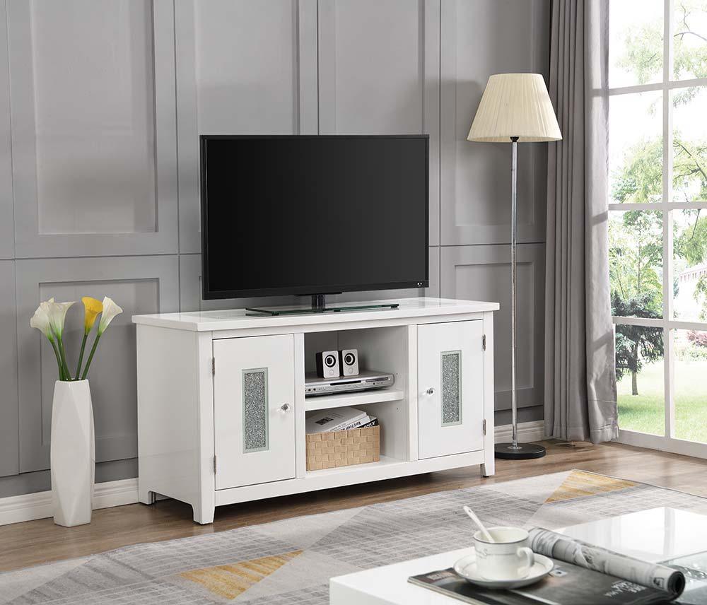 ACME - Elizaveta - TV Stand - White High Gloss Finish - 5th Avenue Furniture