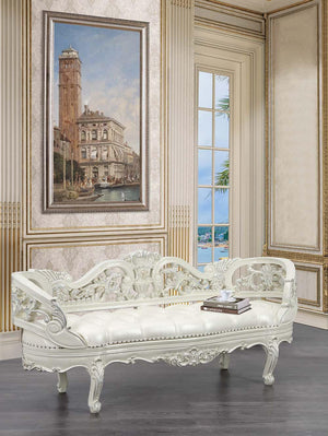 ACME - Adara - Bench - Antique White Finish - 5th Avenue Furniture
