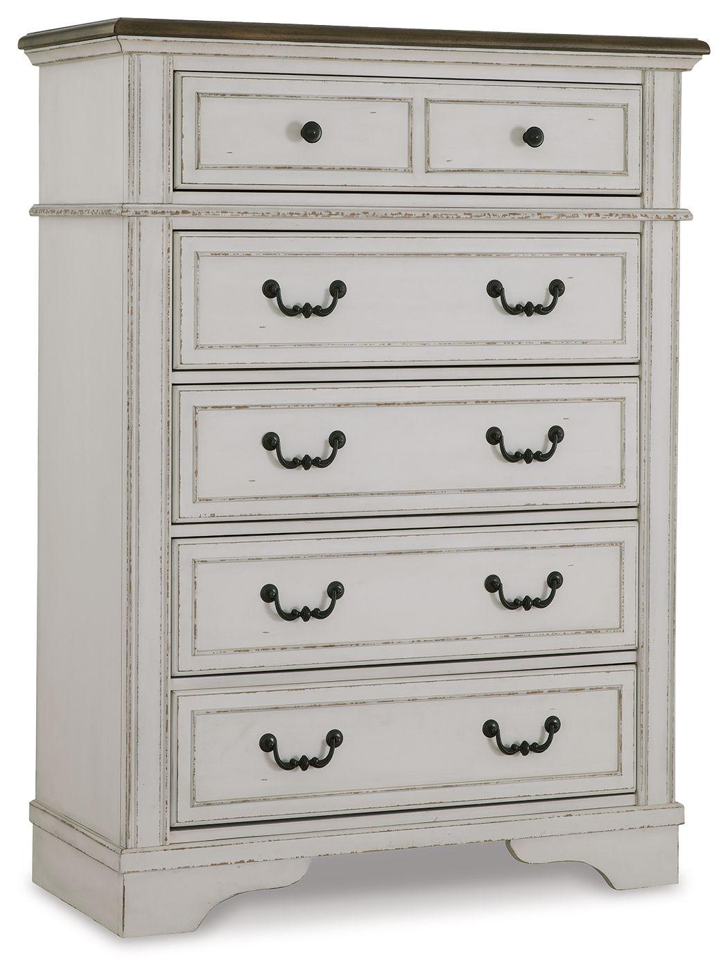 Signature Design by Ashley® - Brollyn - White / Brown / Beige - Five Drawer Chest - 5th Avenue Furniture