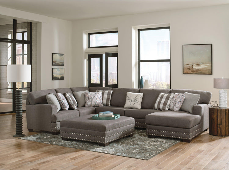 Jackson - Crawford - Sectional With Ottoman And Pillows - 5th Avenue Furniture