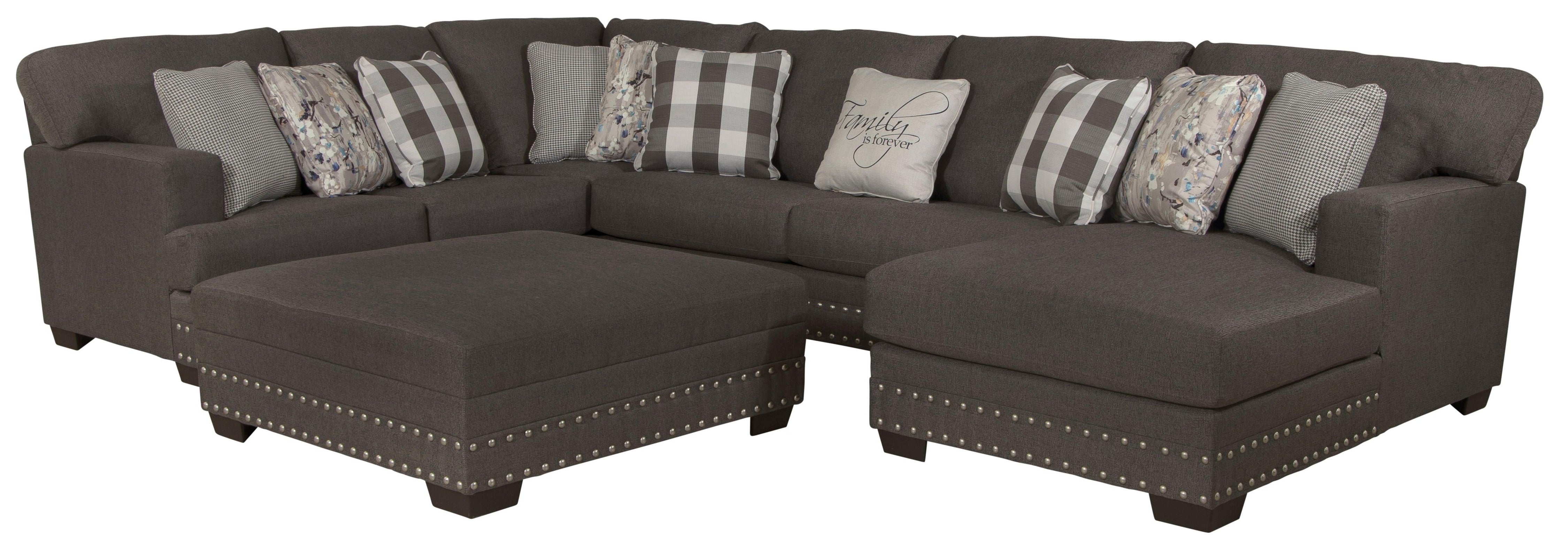 Jackson - Crawford - Sectional With Ottoman And Pillows - 5th Avenue Furniture