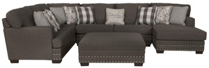 Jackson - Crawford - Sectional With Ottoman And Pillows - 5th Avenue Furniture