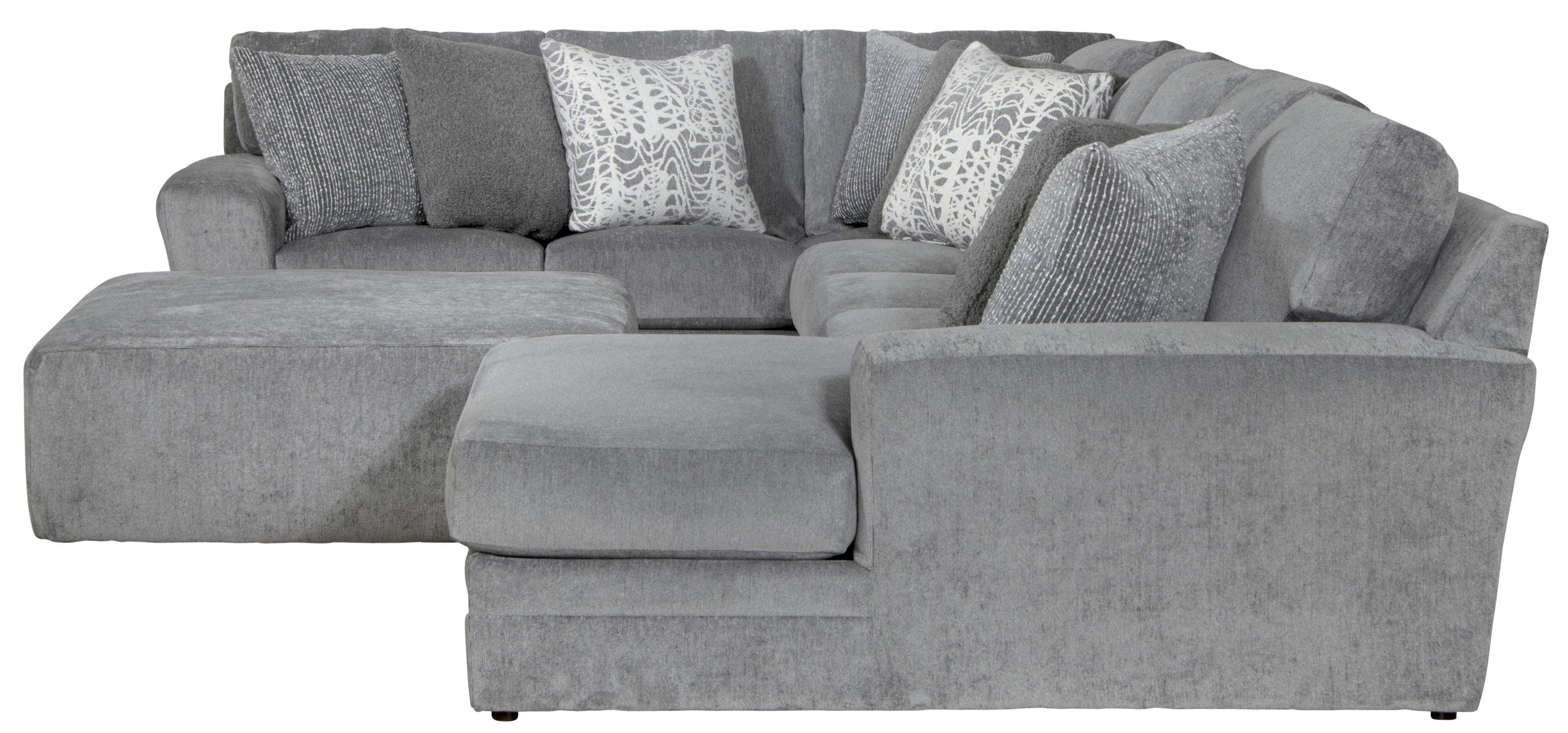 Jackson - Glacier - Sectional With 9 Accent Pillows And Ottoman Set - 5th Avenue Furniture