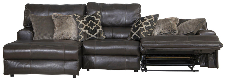 Catnapper - Como - 3 Piece Italian Leather Match Reclining Sofa - 5th Avenue Furniture