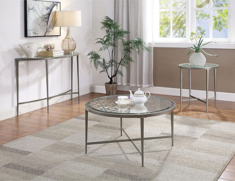 Furniture of America - Freja - End Table - Silver - 5th Avenue Furniture