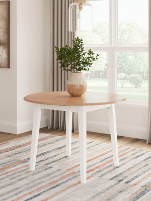 Signature Design by Ashley® - Gesthaven - Round Dining Room Drop Leaf Table - 5th Avenue Furniture