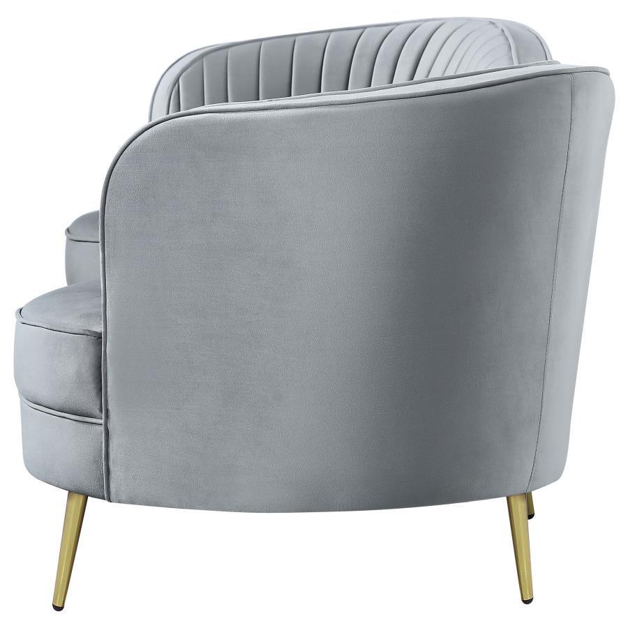 CoasterEssence - Sophia - Upholstered Camel Back Sofa - 5th Avenue Furniture