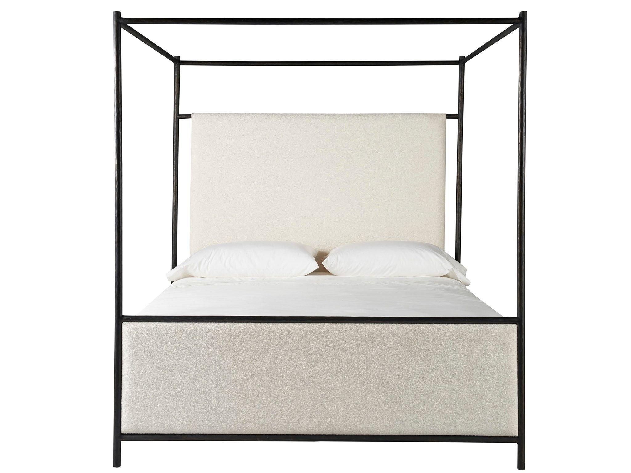 Universal Furniture - New Modern - Cascade King Canopy Bed - White - 5th Avenue Furniture