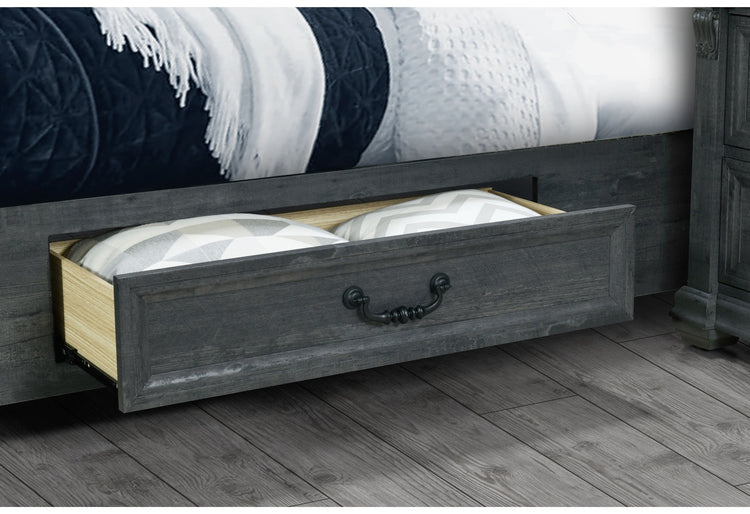 Rowan - 7pc Storage Bedroom Set - Gray