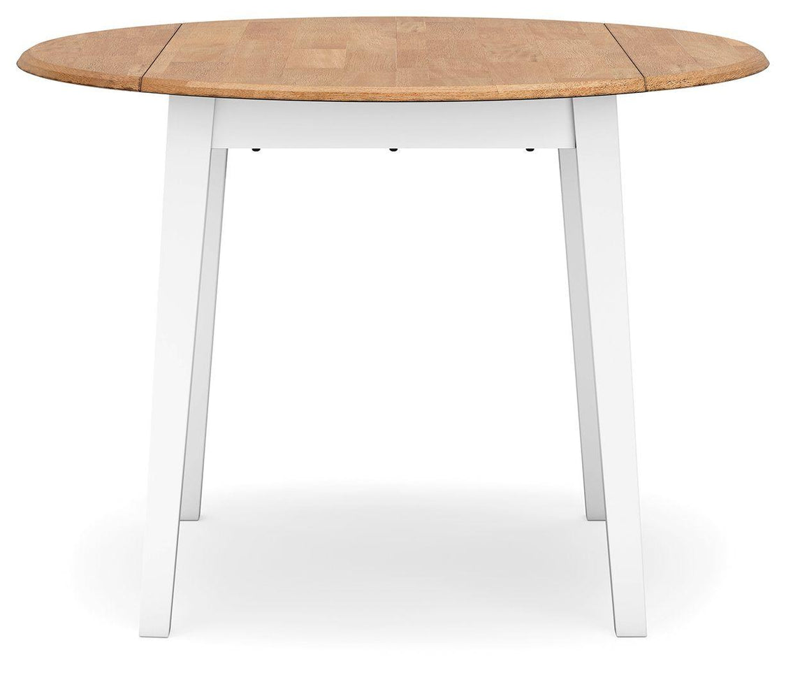 Signature Design by Ashley® - Gesthaven - Round Dining Room Drop Leaf Table - 5th Avenue Furniture