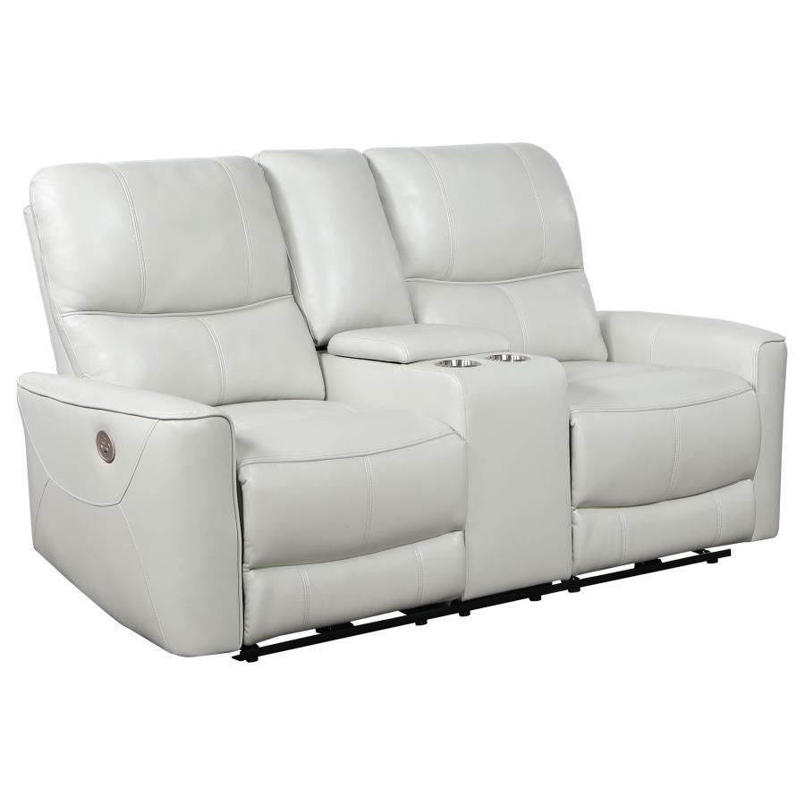 Coaster Fine Furniture - Greenfield - Upholstered Power Reclining Loveseat With Console - 5th Avenue Furniture