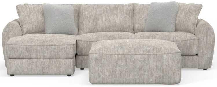 Jackson - Bucktown - 2 Piece Sofa / Chaise With Extra Thick Cuddler Seat Cushions & Cocktail Ottoman - 5th Avenue Furniture