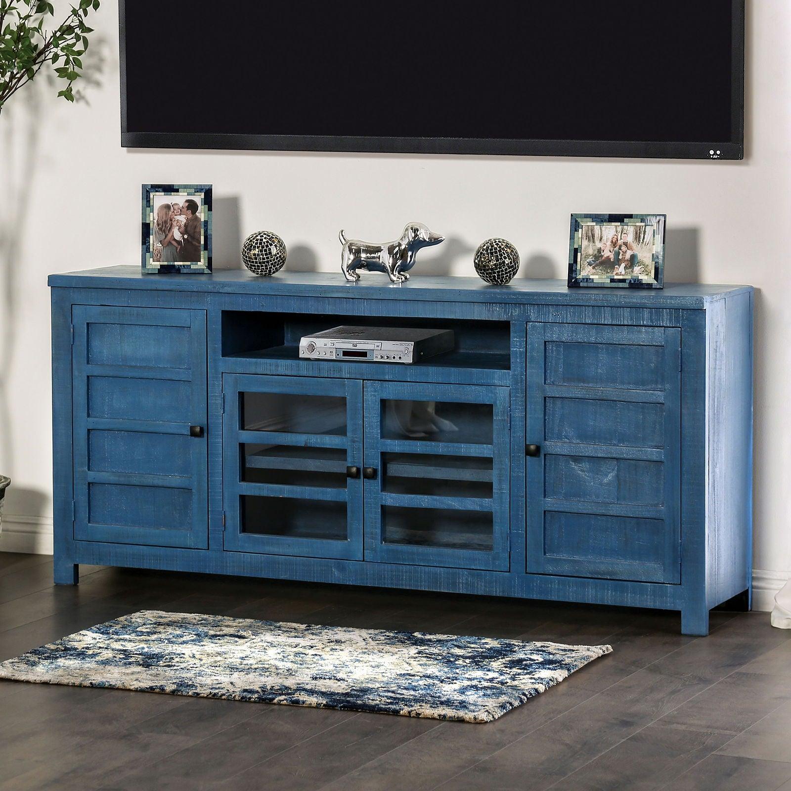 Furniture of America - Tedra - TV Console - Denin Blue - 5th Avenue Furniture