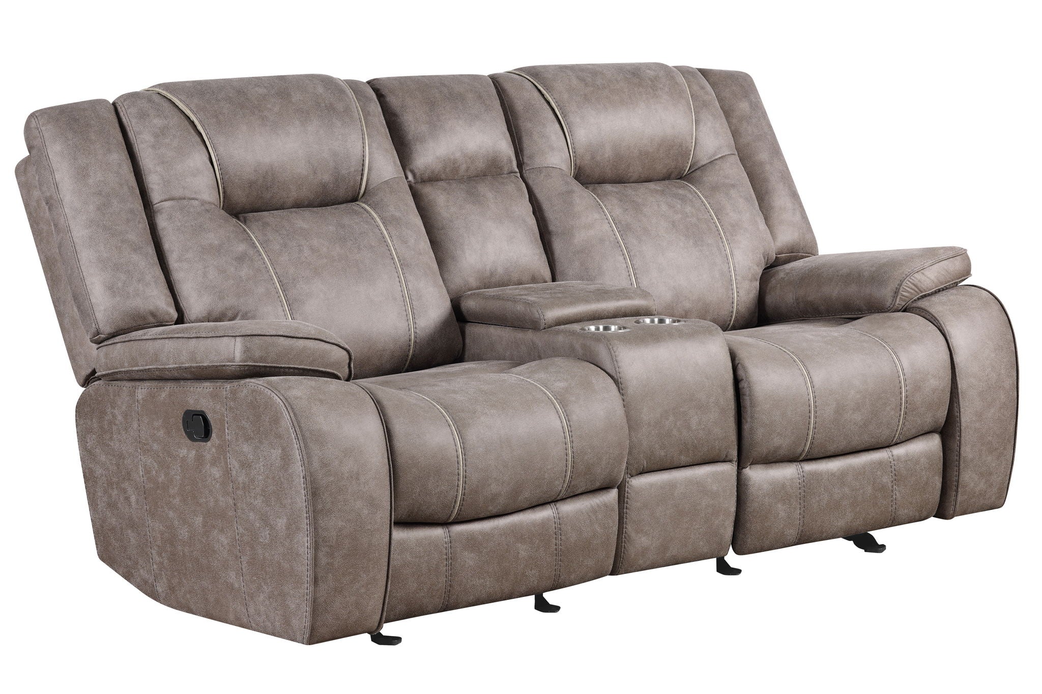 Blake - Reclining Console Loveseat - Desert Taupe