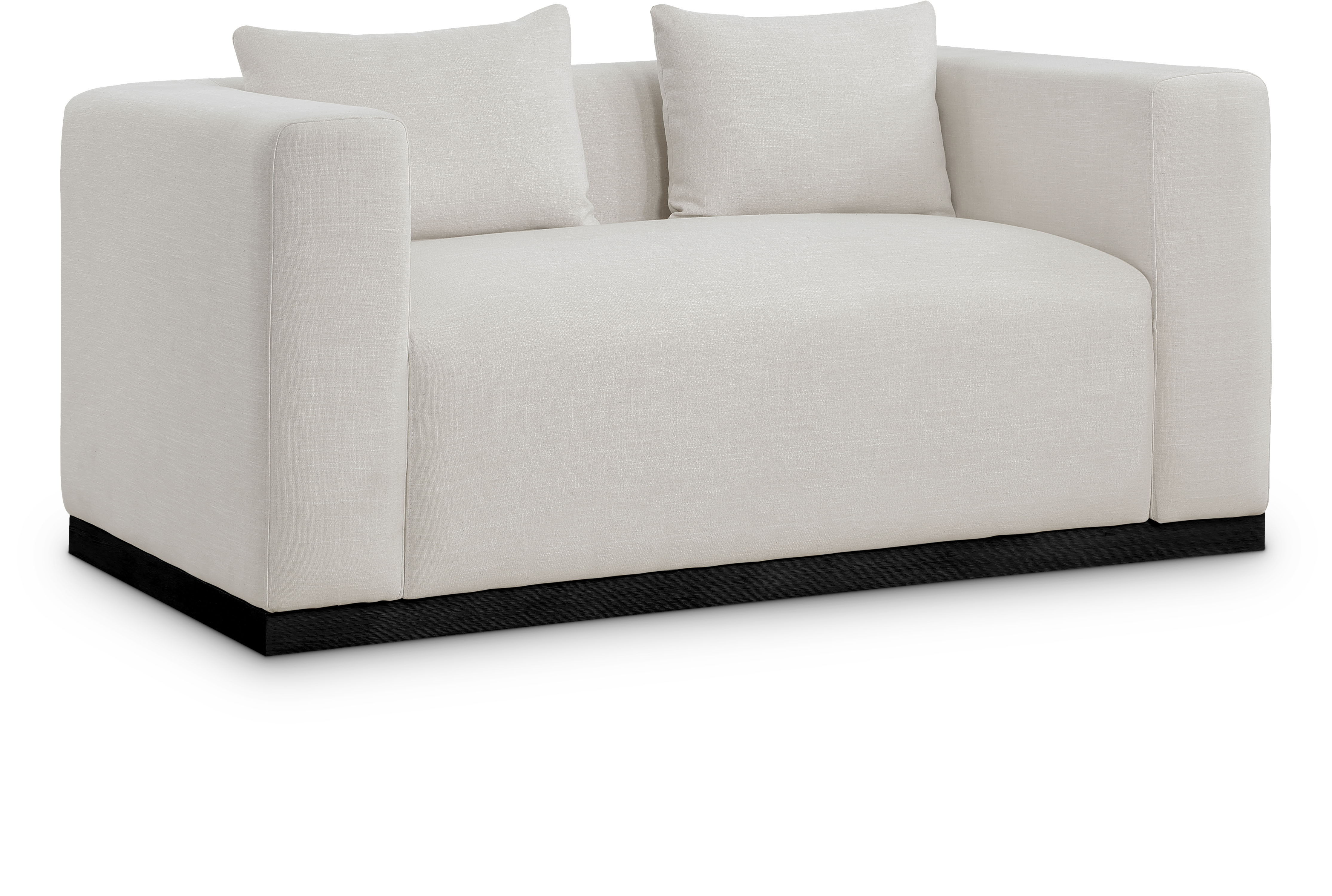 Alfie - Linen Textured Fabic Loveseat