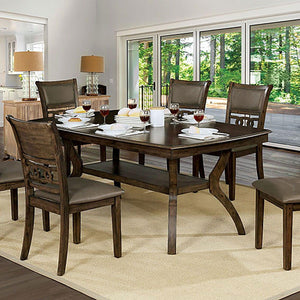 Furniture of America - Holly - Dining Table - Antique Walnut / Warm Gray - 5th Avenue Furniture