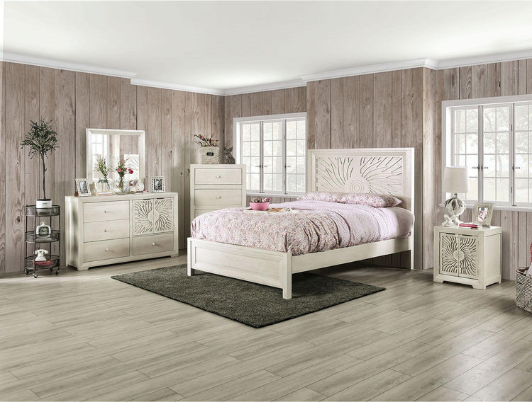 Furniture of America - Geneva - Full Bed - Ivory - 5th Avenue Furniture