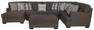 Jackson - Crawford - Sectional With Ottoman And Pillows - 5th Avenue Furniture