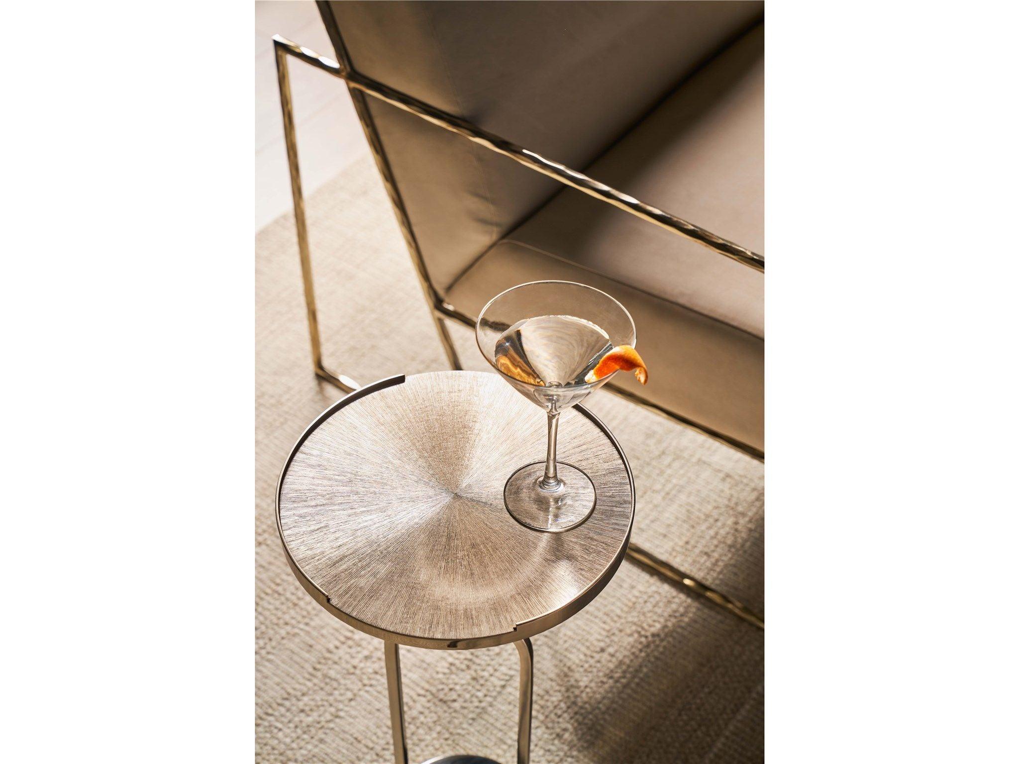 Universal Furniture - New Modern - Fawn Martini Table - Pearl Silver - 5th Avenue Furniture