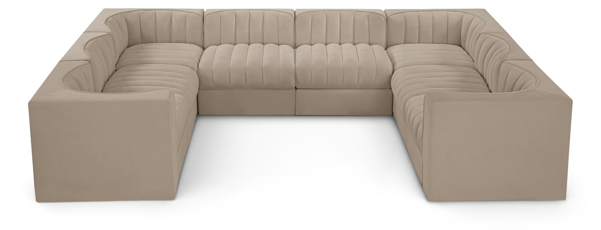 Rummi - Velvet Performance Fabric Upholstered Modular Sectional