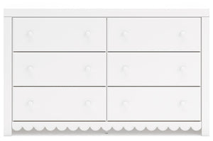 Signature Design by Ashley® - Mollviney - White - Six Drawer Dresser - 5th Avenue Furniture