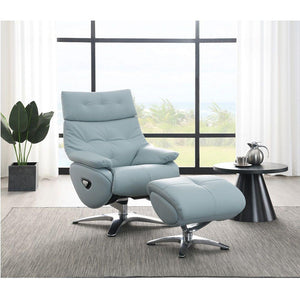 ACME - Janella - Motion Accent Chair With Swivel & Ottoman - Babyblue - 5th Avenue Furniture