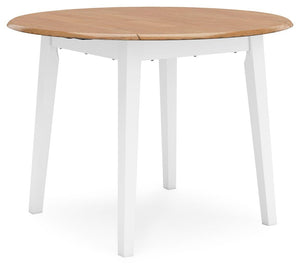 Signature Design by Ashley® - Gesthaven - Round Dining Room Drop Leaf Table - 5th Avenue Furniture