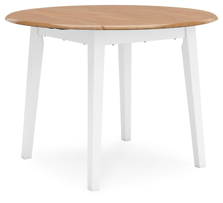 Signature Design by Ashley® - Gesthaven - Round Dining Room Drop Leaf Table - 5th Avenue Furniture