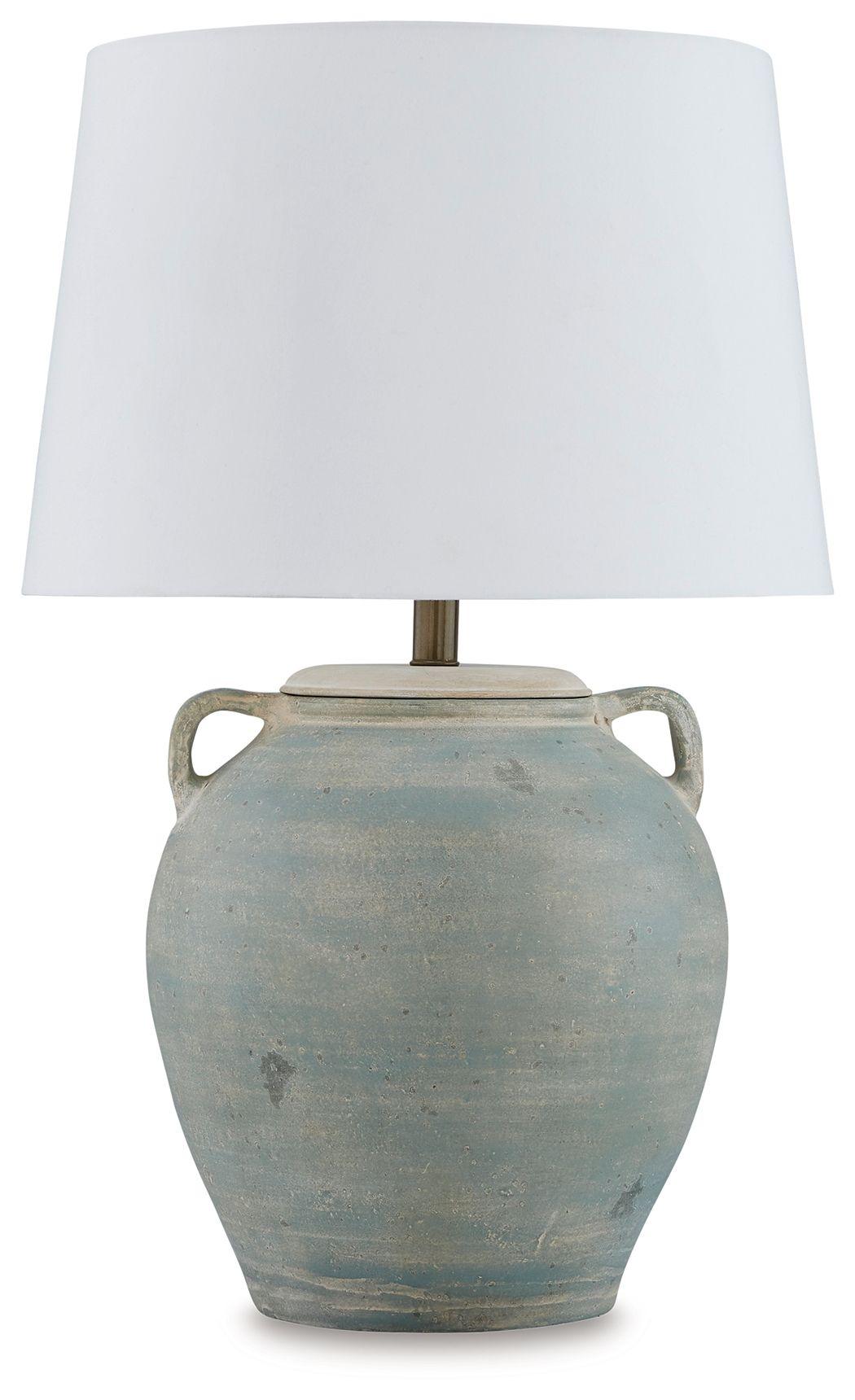Signature Design by Ashley® - Shawburg - Antique Green - Terracotta Table Lamp - 5th Avenue Furniture
