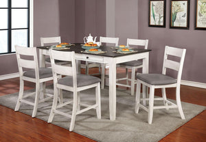 Furniture of America - Anadia - Counter Height Table - Antique White / Gray - 5th Avenue Furniture