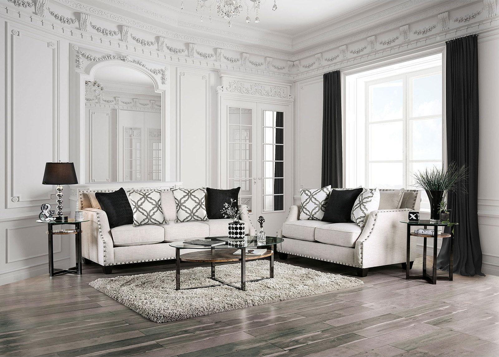 Furniture of America - Phoibe - Loveseat - Ivory - 5th Avenue Furniture